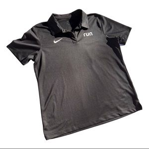 Nike Run Women’s Black Short Sport Polo Size Medium